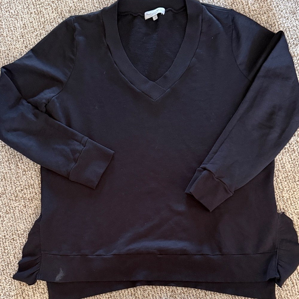 RACHEL Rachel Roy Black V-Neck Pullover
